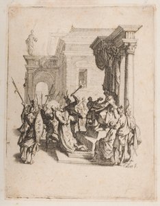 De Veroordeling, nr. 5 van 11 uit La Petite Passion door Jacques Callot