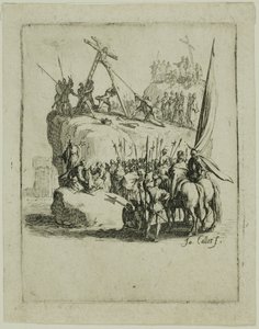 De kruisiging, uit De kleine passie door Jacques Callot