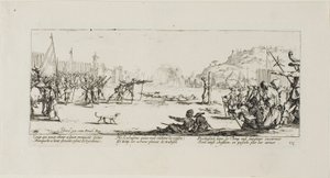 Het vuurpeloton, plaat twaalf uit De ellende van de oorlog door Jacques Callot