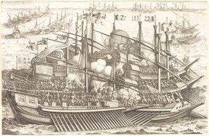 De eerste zeeslag door Jacques Callot
