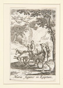 De Vlucht naar Egypte, nr. 9 uit Het Leven van de Maagd door Jacques Callot