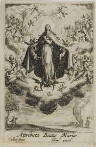 De verheerlijking van de Maagd, uit Het leven van de Maagd door Jacques Callot