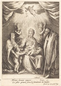 De Eerbetonen van de Heilige Johannes de Doper als Kind