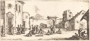 Het ziekenhuis uit De kleine ellende van de oorlog door Jacques Callot