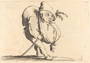 De Gebochelde met een Stok door Jacques Callot