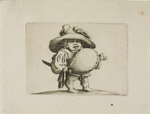 De Man met de Grote Buik Versierd met een Rij Knopen, uit Varie Figure Gobbi