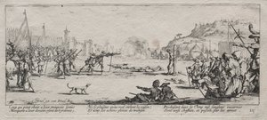 De grote ellende van de oorlog: Het vuurpeloton door Jacques Callot