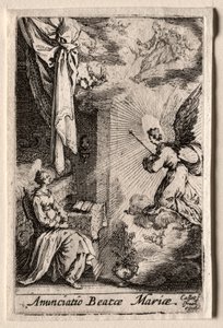 Het Leven van de Maagd: De Aankondiging door Jacques Callot
