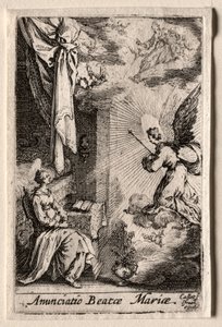 Het leven van de Maagd: De Annunciatie door Jacques Callot