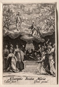 Het Leven van de Maagd: De Hemelvaart van de Maagd door Jacques Callot
