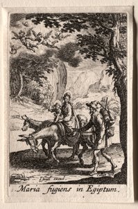 Het Leven van de Maagd: De Vlucht naar Egypte door Jacques Callot