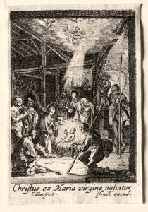 Het leven van de Maagd: De geboorte door Jacques Callot