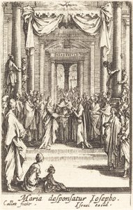 Het Huwelijk van de Maagd, in of na 1630 door Jacques Callot