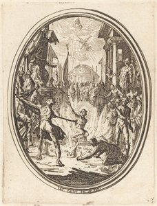 Het martelaarschap van Sint Laurentius door Jacques Callot