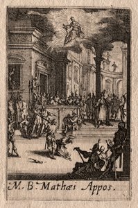 Het Martelaarschap van de Apostelen: St. Mattheüs door Jacques Callot