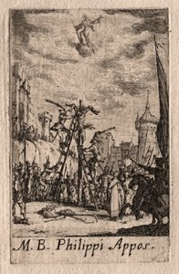 Het Martelaarschap van de Apostelen: St. Philippus door Jacques Callot