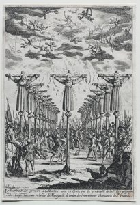 De martelaren van Japan, 1600s door Jacques Callot