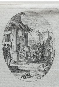 De Mysteriën van de Passie: De Aanbidding door de Koningen door Jacques Callot