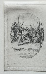De mysteries van de passie: Het dragen van het kruis door Jacques Callot