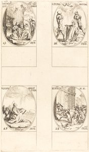 De Geboorte, St. Stefanus, St. Johannes, Heilige Onschuldigen door Jacques Callot