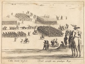De Recensie, c. 1627-1628 door Jacques Callot