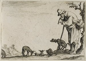 De herder die een fluit speelt, uit De Caprices