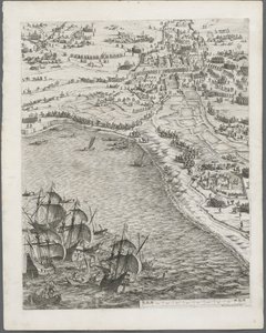 Het beleg van La Rochelle: Plaat 12, 1628-1630 door Jacques Callot