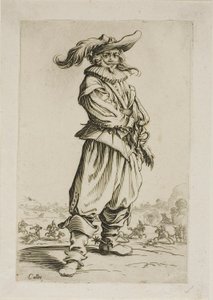 De soldaat met een gevederde hoed, plaat drie uit La Noblesse