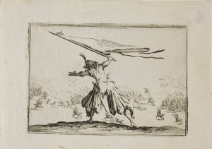 De vaandeldrager, uit De Caprices door Jacques Callot