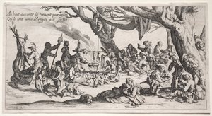 De Bohemiens: De Stopplaats: Het Feest van de Bohemiens door Jacques Callot
