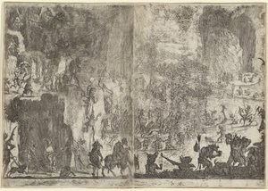 De Verleiding van Sint Antonius (eerste versie), ca. 1617 door Jacques Callot