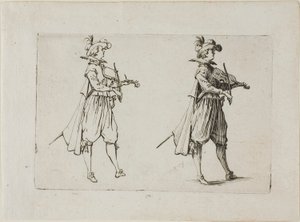 De Vioolspeler, uit De Caprices door Jacques Callot