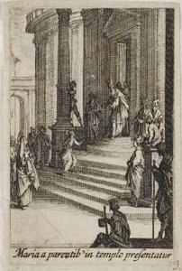 De maagd Maria gepresenteerd in de tempel, uit Het leven van de maagd