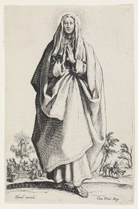 De Maagd Maria uit Les Grands Apôtres, 1631 door Jacques Callot