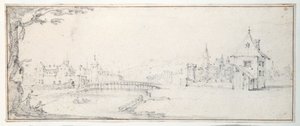 De brug van de Gaucheu bij Epinal door Jacques Callot