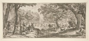 De grote jacht (La grande chasse) door Jacques Callot