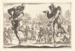 Twee Zanni door Jacques Callot