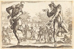 Twee Zanni door Jacques Callot