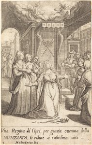 Koningin van Cyprus door Jacques Callot after Donato Mascagni
