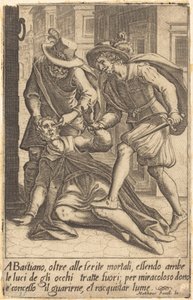 Bastiano door Jacques Callot after Matteo Rosselli