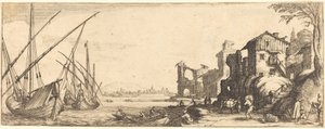 De Kleine Haven door Jacques Callot or Follower of Jacques Callot