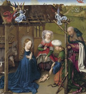 De geboorte, ca 1435 door Jacques Daret