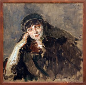 Studie voor het portret van gravin Anna Elisabeth de Noailles door Jacques Emile Blanche