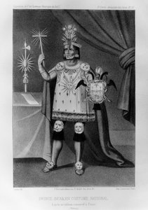Inca prins, nationale klederdracht, 1852