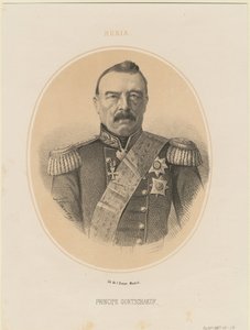 Portret van Prins Mikhail Dmitrievich Gorchakov door Jacques Francois Gauderique Llanta
