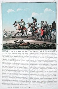 Gebieden van Cambrai worden gerespecteerd door de Engelsen, gegraveerd door Jean Baptiste Morret (fl.1790-1820)