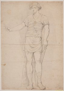 Staande krijger door Jacques Francois Joseph Saly