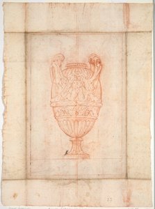 Vaasontwerp voor reeks vazen: Plaat 27, 1746 door Jacques Francois Joseph Saly
