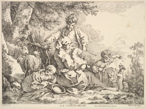 Doedelzak, midden tot laat 18e eeuw door Jacques Gabriel Huquier