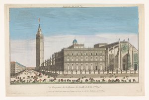 Gezicht op de Kathedraal van Sevilla door Jacques Gabriel Huquier